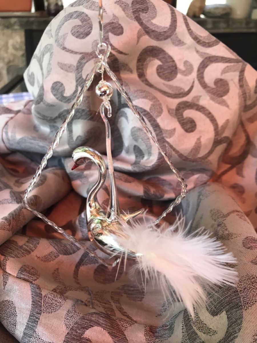 Alle Dekorationen: Silberner Schwan Christbaumschmuck – Neu und originalverpackt aus Alpnach Dorf von marvo 2