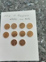 10 x 1 Rappen aus Rolle 1982
