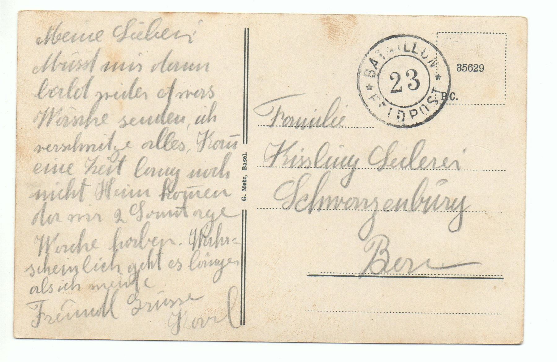 Cartes postales: BASEL Marktplatz - Tram - gel. Feldpost – D'occasion à Jona par philajona 1