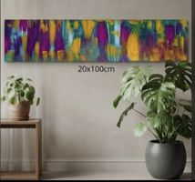 Gemälde " Regenbogenfarben" handmade 20×100