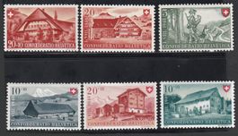 Timbres suisses Pro Patria 1945 - 1949 neufs