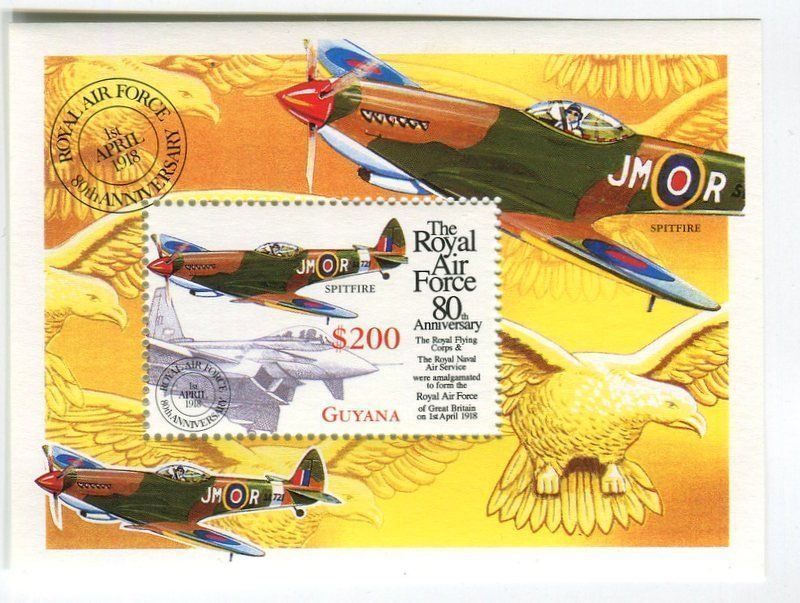 Tous les timbres: Block "Flugzeuge". Guyana – Neuf avec emballage d'origine à Basel par Butsch5