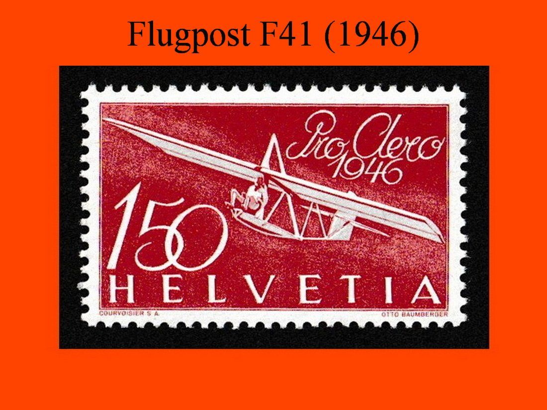 Tutti i francobolli: "Flugpost F41" (1946) – Nuovo (secondo la descrizione) da Dübendorf venduto da Jumbo1990