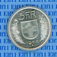 CHF___5.00 1966 stgl * nigelnagelneu!  5 Franken