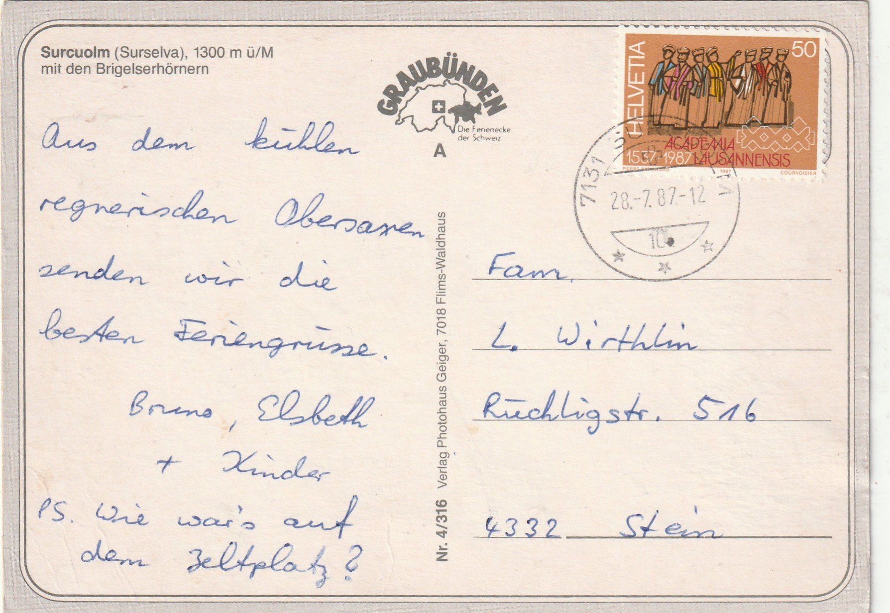 Cartoline postali: Surcuolm MBK – Usato da Lumbrein venduto da made02 1