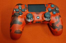 Manette Sony PS4 camouflage rouge