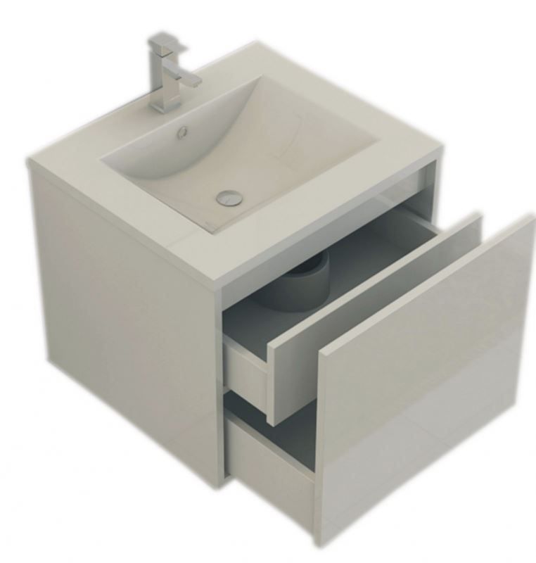 Mobili per bagno: Badmöbelset 'Linz' in weiss - hochg – Nuovo e nell'imballaggio originale da Herbertingen venduto da jet-line-e-trade 2