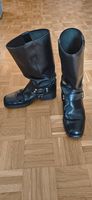 Schwarze Lederstiefel / Bikerstiefel Gr. 44