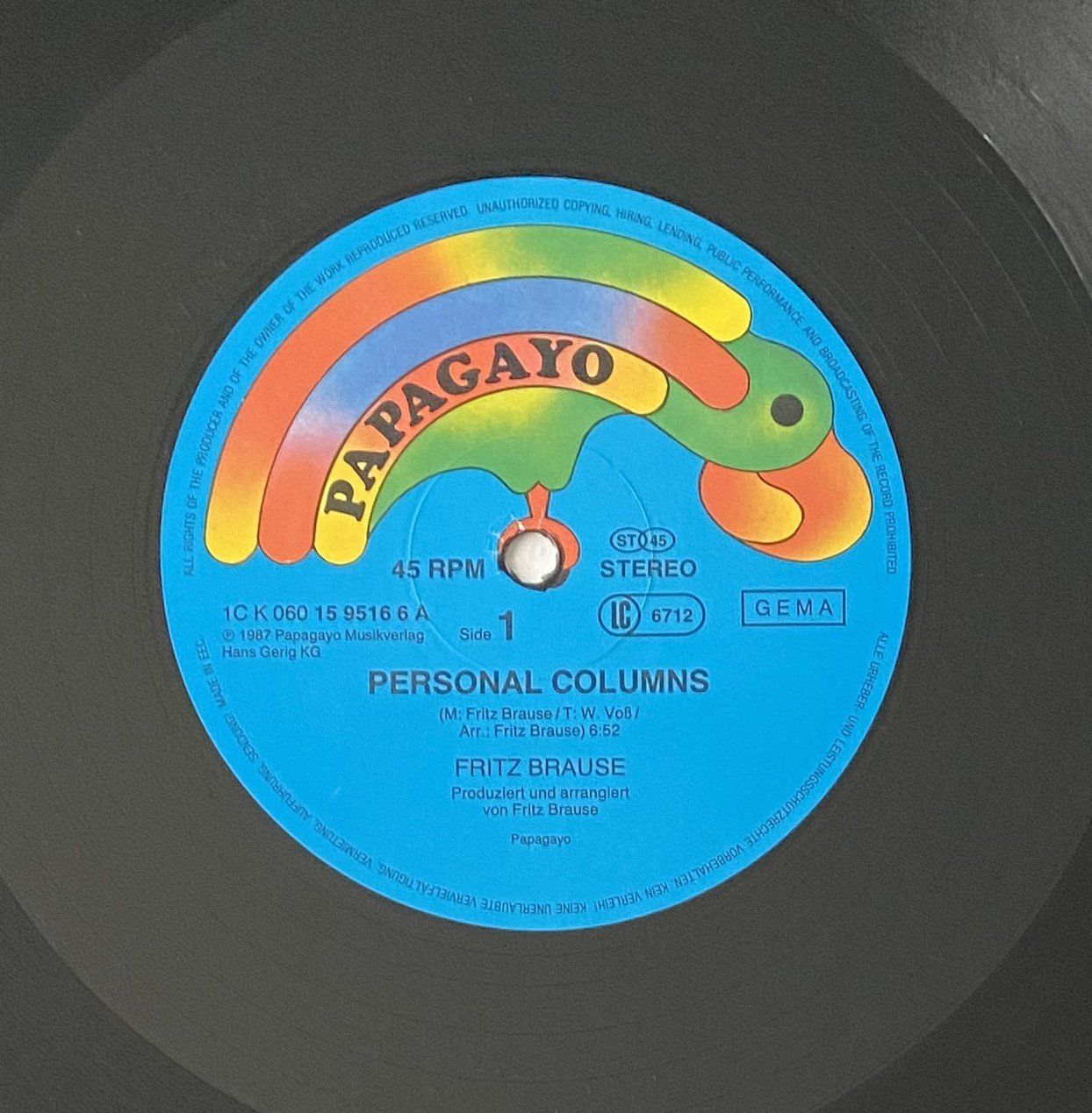 Schallplatten: Fritz Brause, Personal Columns (Jazzdance, Pop, Dance) – Gebraucht aus Flums von Empe1 2