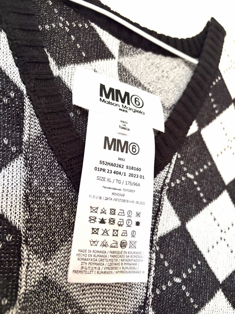 Maison Margiela Tops: MM6 Maison Margiela Pull sans manches Argyle Taille XL Neuf – Gebraucht aus Chêne Bourg von paleios22 3