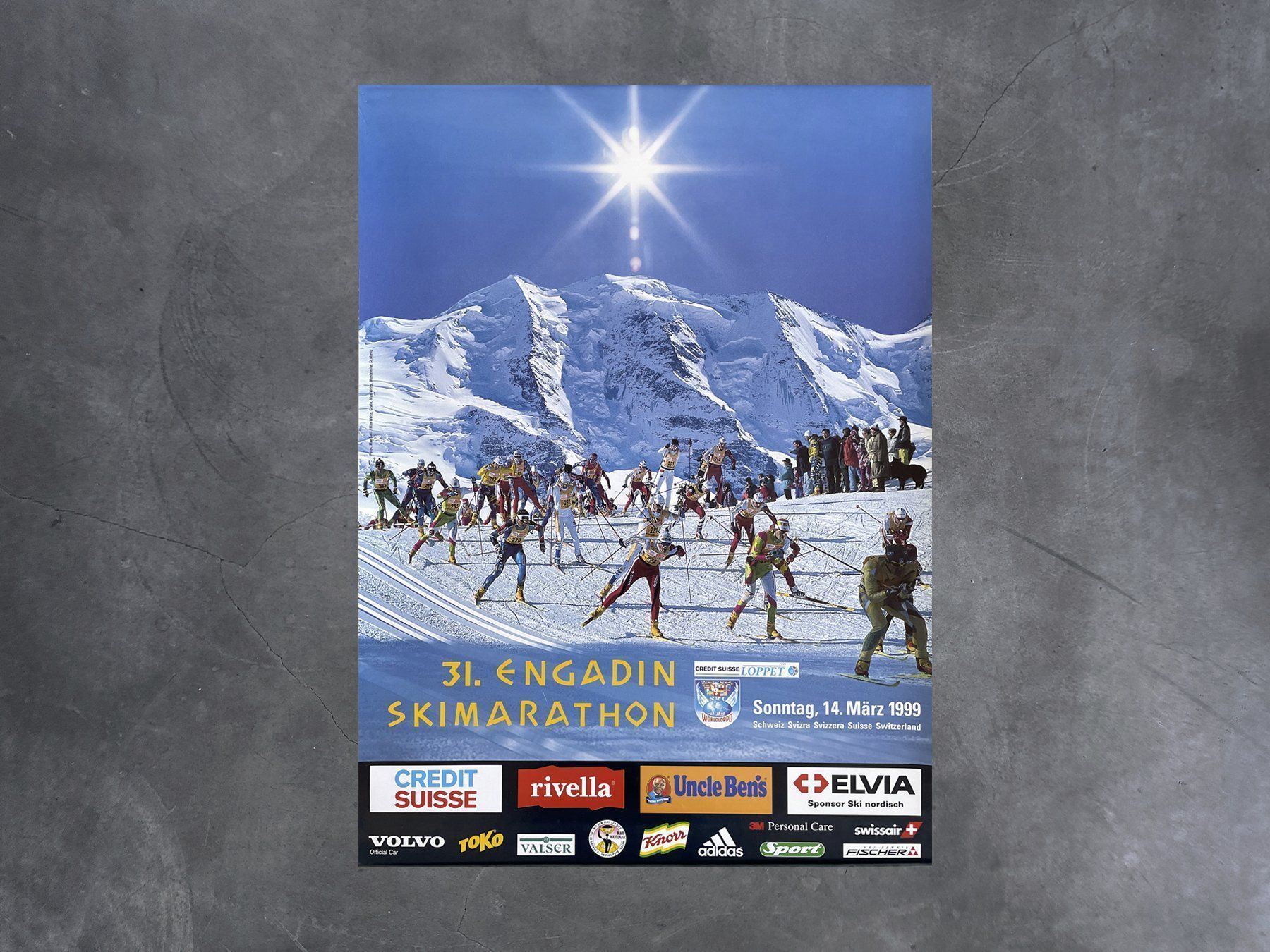 Posters & Illustrations: Plakat Engadin Skimarathon, 1999 – Neuf (Voir description) à Chur par design-of-time
