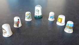 Fingerhüte aus England/Irland/Australien/Schweiz/Deutschland