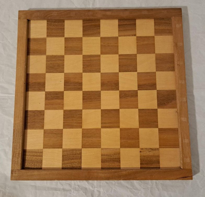 Schachbrett aus Holz ohne Figuren (Dame Mühle) | Kaufen auf Ricardo