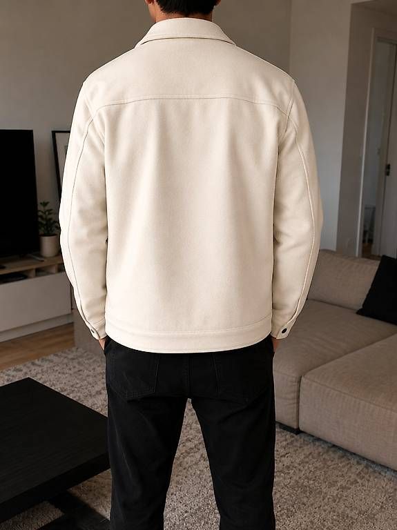 Vestes: Mens Cream Snap-Button Jacket - Brand New – D'occasion à Basel par zga_cll9 2