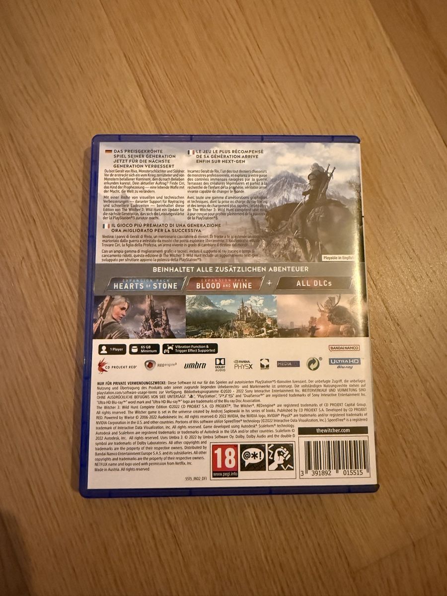 Spiele: The Witcher Wild Hunt 3 Complete Edition PS5 Game – Gebraucht aus Glattpark(Opfikon) von Sonyc 1
