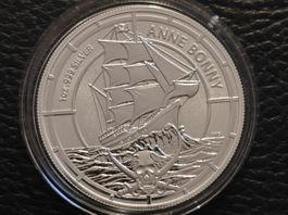 1Oz. 999. Ag. 2 Dollars SOLOMON ISLANDS "Anne Bonny" 2021