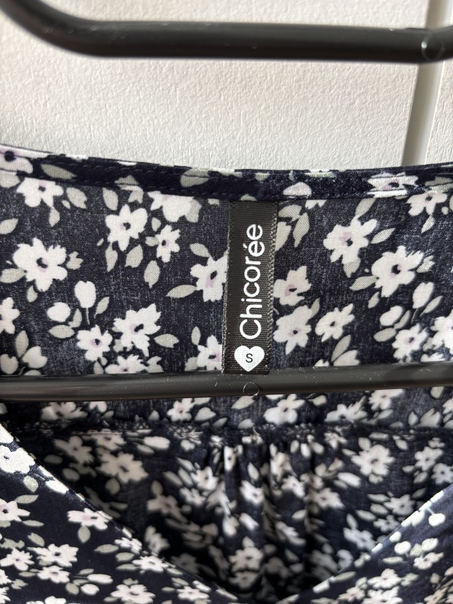 Camicette: Sommerbluse, Grösse S, Schwarz mit Blumenmuster – Usato da Zumholz venduto da puerro01 2
