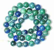 1 Strang echte 1A echte Chrysocolla-Azurit Perlen 8 mm