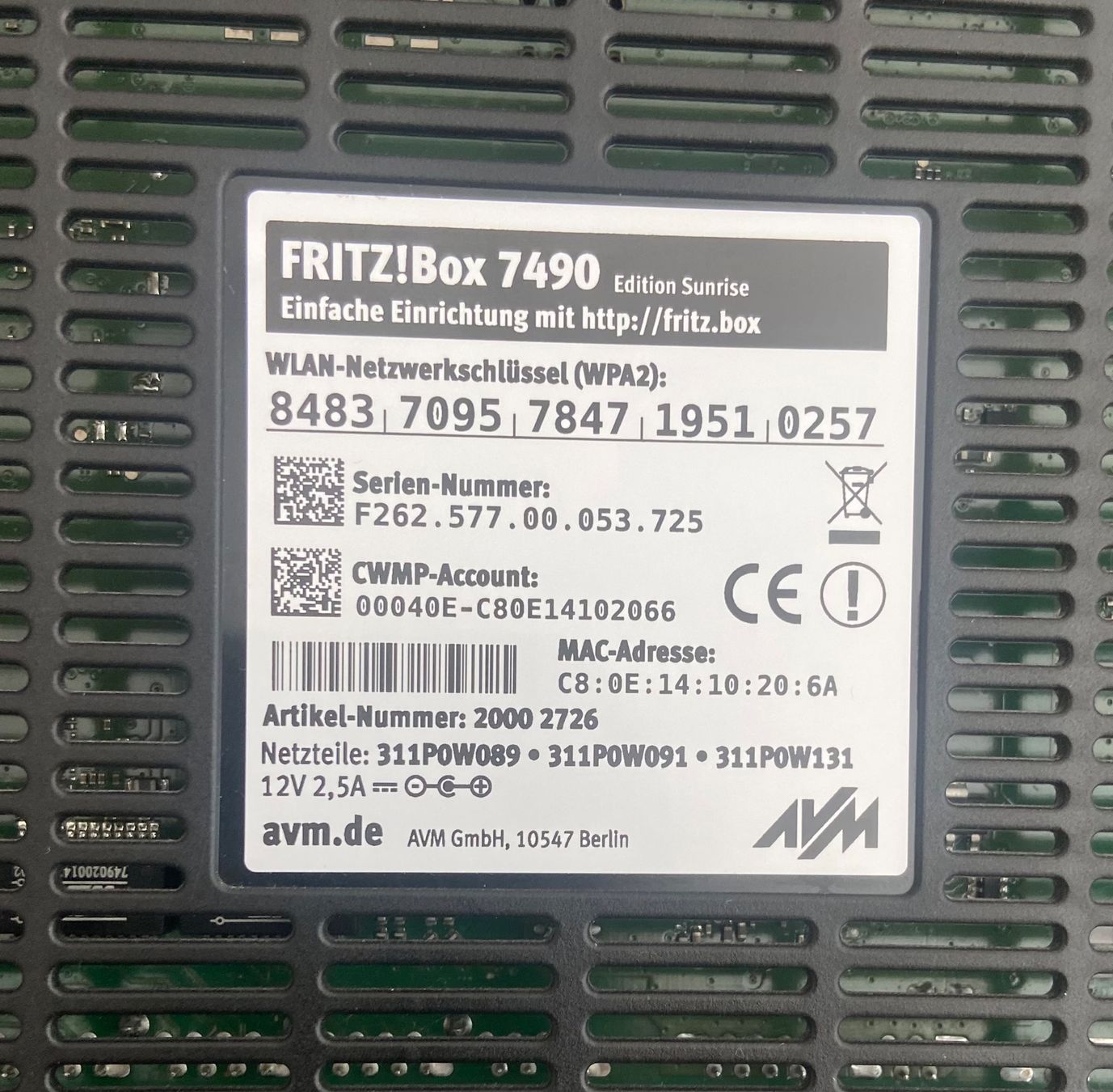 Fritz Modems & Routeurs: FRITZ!Box 7490 – D'occasion à Olten par Aaa24 1