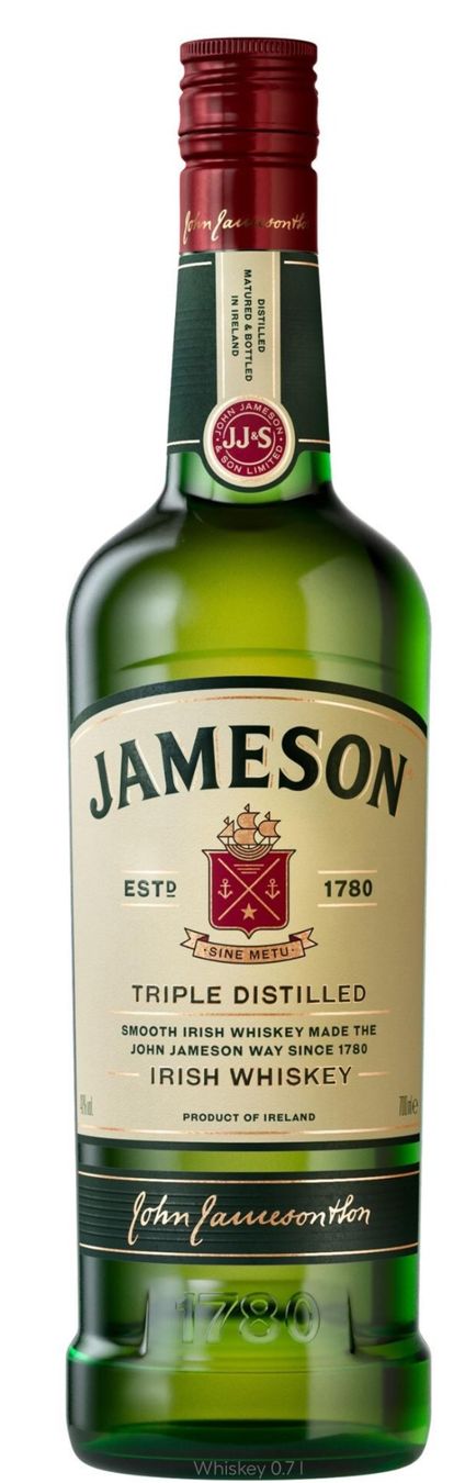 Bevande alcoliche: 0.7 l JAMESON IRISH WHISKEY – Nuovo e nell'imballaggio originale da Bülach venduto da StoreInShop.com