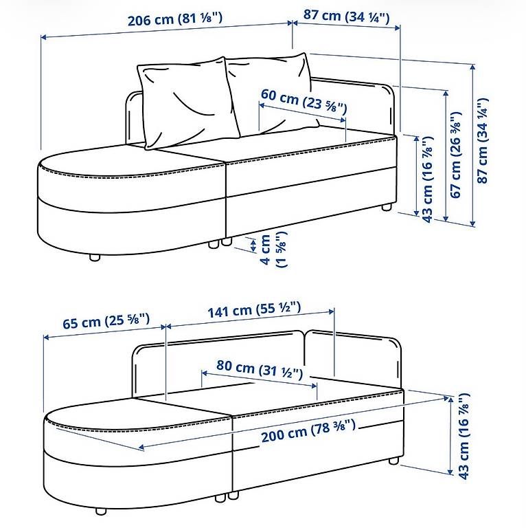 Divani: Oranges Bettsofa mit Stauraum – Usato da Kriens venduto da anj_d6rj 3