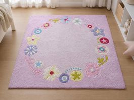 HABA Teppich Blumenkranz  140 × 140 cm  Neuseelandwolle