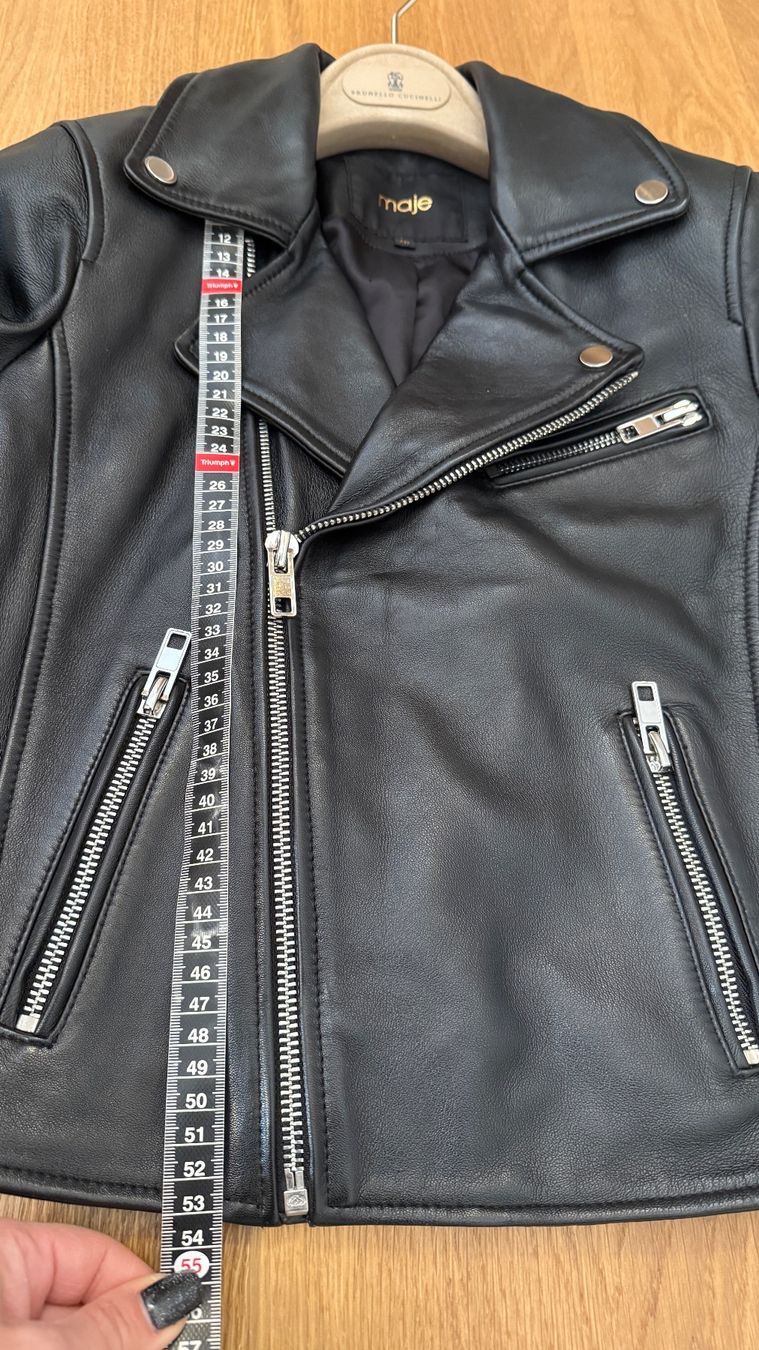 Maje Jacken: MAJE neuwertige Lederjacke Biker robust Leder Blazer – Neu (gemäss Beschreibung) aus Faulensee von Liebes_Kind_2019 6