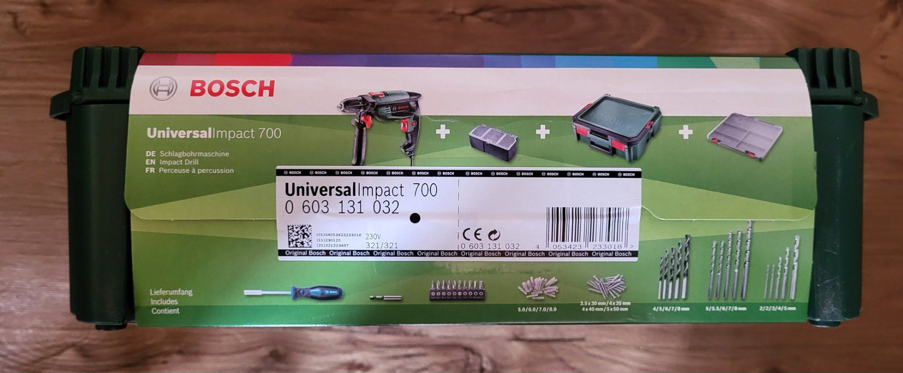 Bosch Trapani: BOSCH Schlagbohrschrauber Universal Impact 700 - SET - OVP – Nuovo e nell'imballaggio originale da St. Niklausen LU venduto da -BlueLake- 2