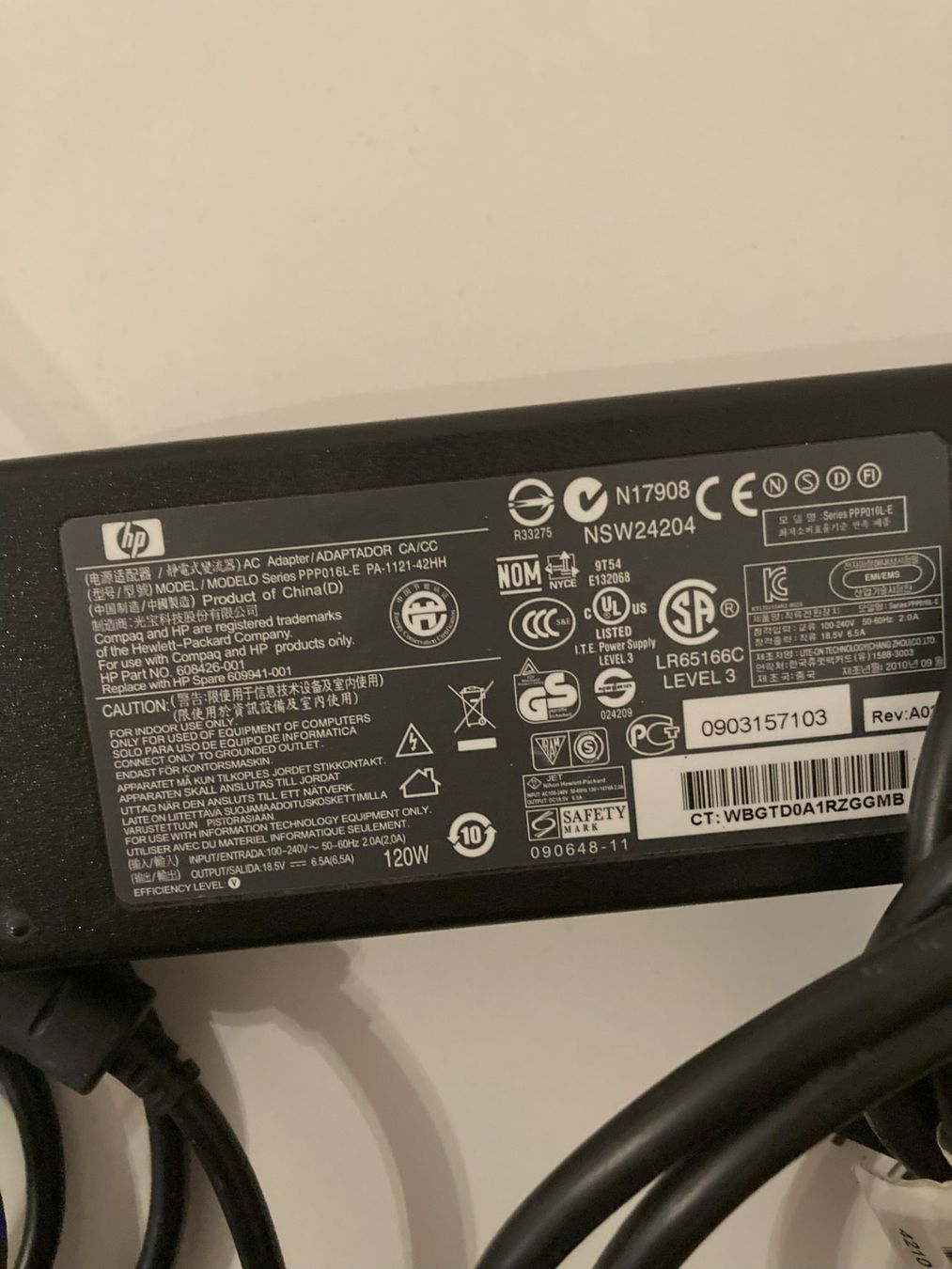 Hewlett Packard Caricabatterie: HP Netzteil HP PPP016L-E 120W – Usato da Hinterkappelen venduto da deev