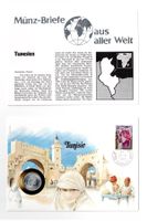 Tunesien_1986_Münzbrief mit Beschreibung