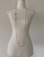 Elegante Perlenkette, Roséfarben, Langkette TOP Zustand
