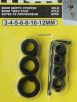 8 x Bohr-Tiefenanschlag /Bohrtiefenstopper für Bohrer 3-12mm