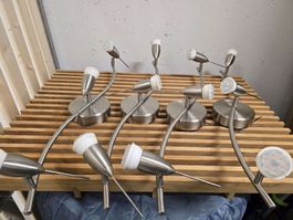 4x IKEA Deckenleuchten mit LED-Leuchtmitteln