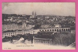 Lausanne gel 1906 et le Grand Pont