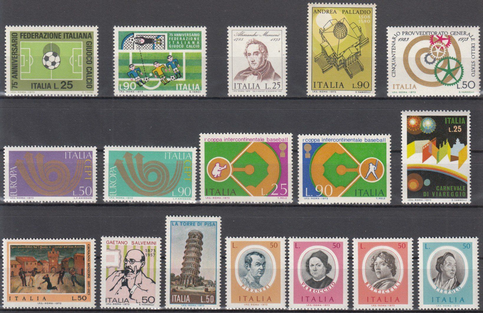 Alle Briefmarken: Italien 1973 postfrisch – Gebraucht aus Bürglen TG von StampGraf 2