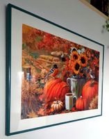 Kürbiszeit mit  Sonnenblumen Öl auf Leinwand 51 x 71 cm
