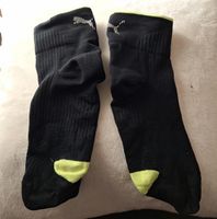 Puma Sportsocken / Socken schwarz/neongrün Grösse 39-42