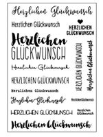 Silikonstempel Nr.740, herzlichen Glückwunsch, Texte