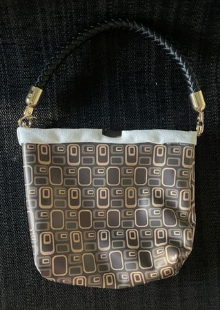 Handtasche gemustert braun Neu