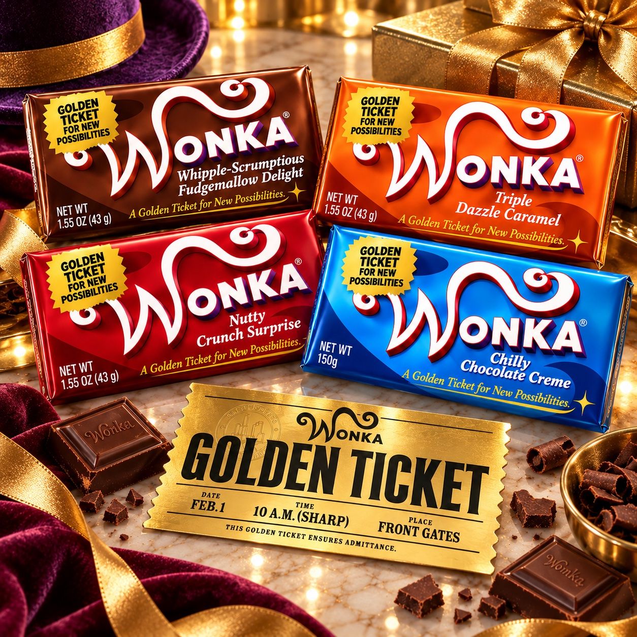 Cibi & Specialità: Willy Wonka GOLDEN TICKET – Usato da Altstätten SG venduto da ChangeMaker 3