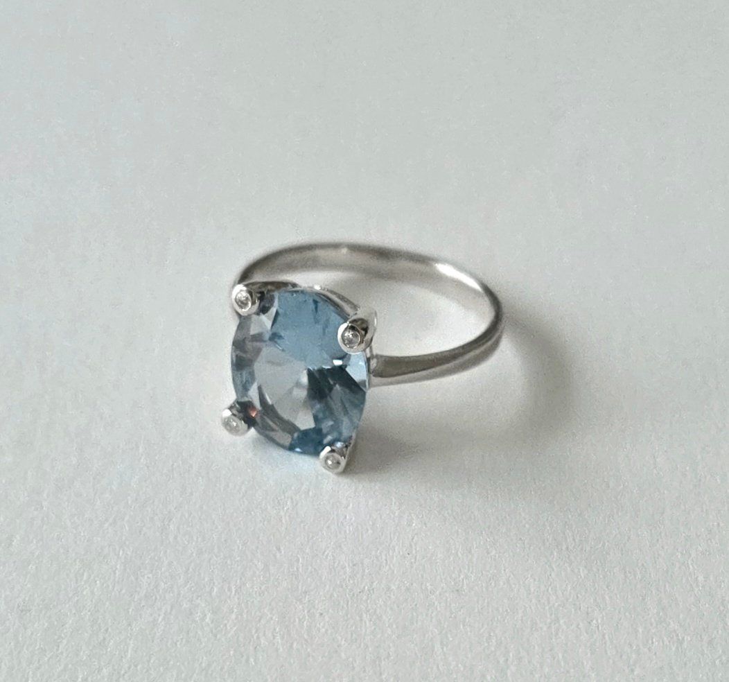 Ringe: Eleganter Silber 925 Aquamarin Ring - Neu – Neu und originalverpackt aus Uetikon am See von Coralreef 1