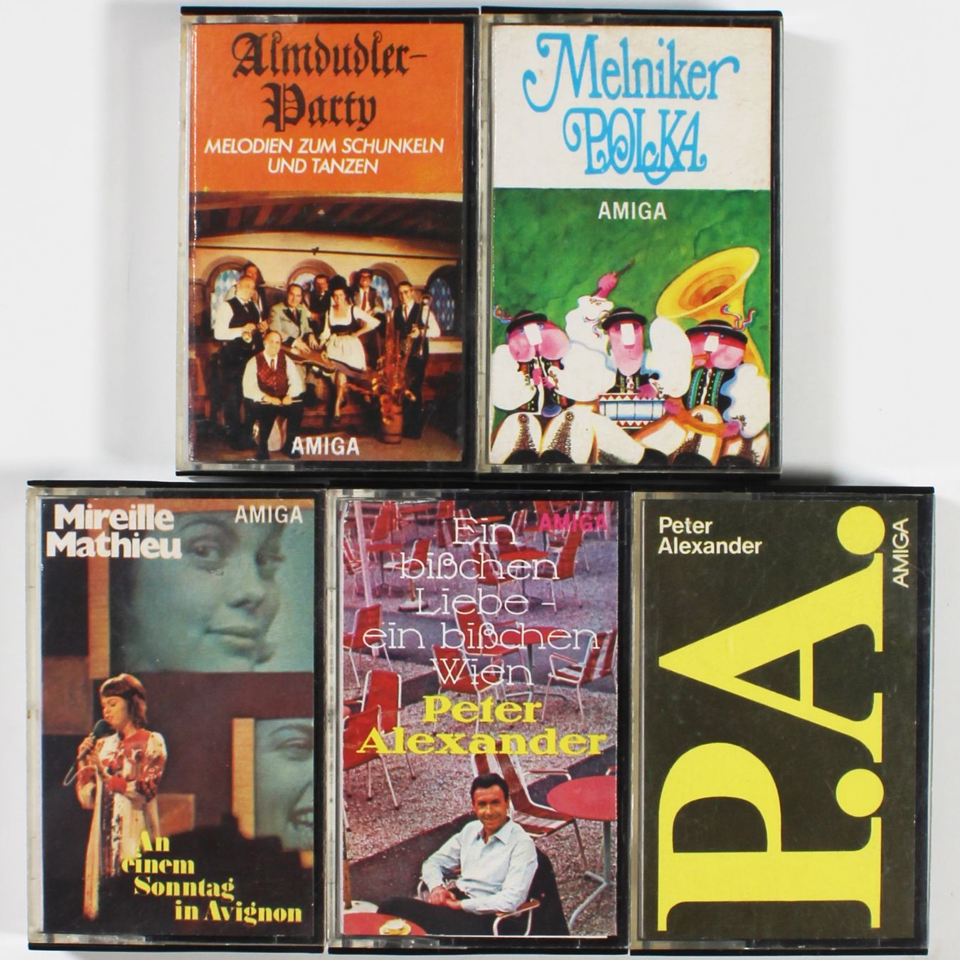 Musicassette: 5 AMIGA DDR Kassetten Peter Alexander, Mireille Mathieu... – Usato da Brüttisellen venduto da Collector-Corner