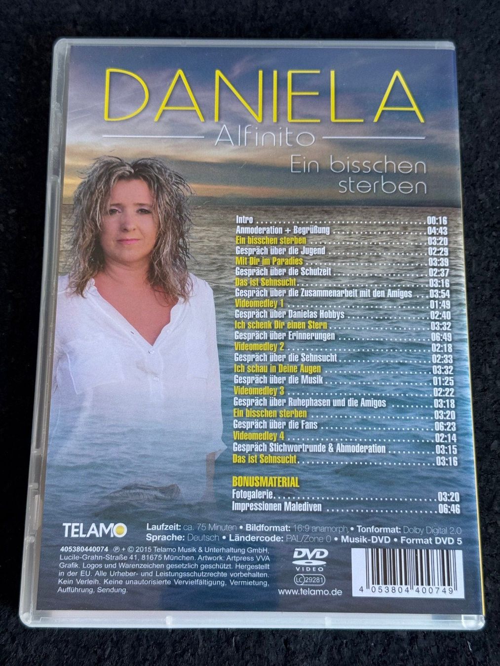 Alle DVDs: DANIELA Alfinito Schlager DVD "Ein bisschen sterben" – Gebraucht aus Fribourg von tschjoly 1