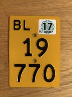 Mofanummer Nummernschild Mofa Töffli Basel Land BL 19 770