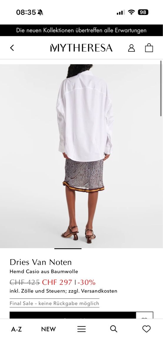 Chemisiers: Dries van noten casio Hemd size small – D'occasion à Zürich par ritzo1 6