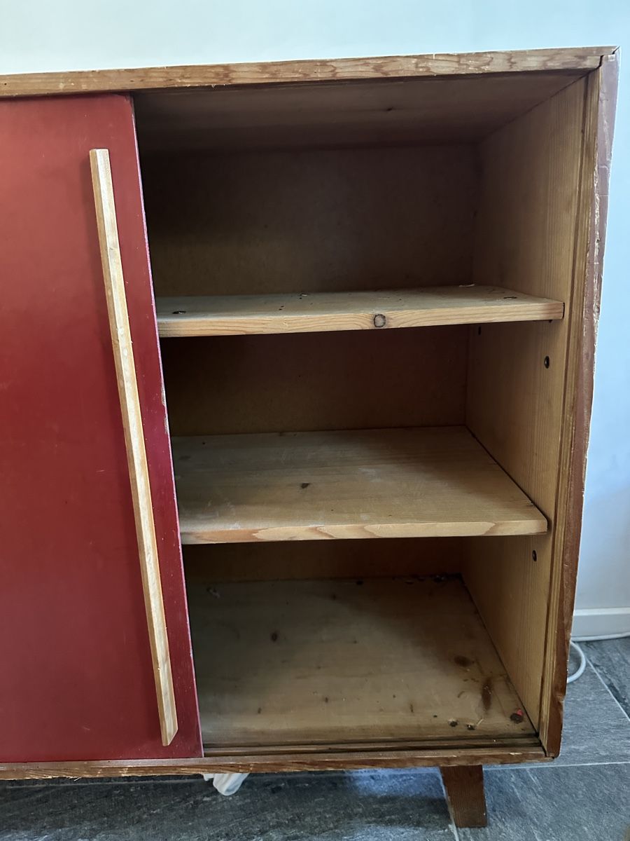Cassettiere: Midcentury Sideboard/Kommode 70er Holz rot – Usato da Meilen venduto da Cabi77 3