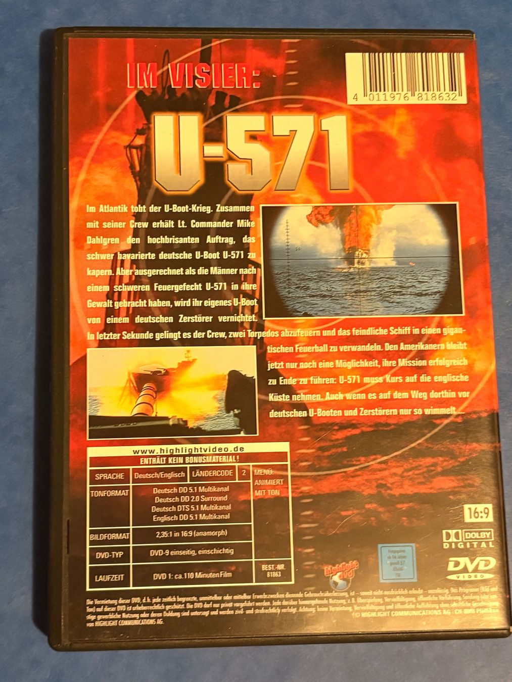 Tutti i DVDs: U-571    DVD **** TWINT ***** – Usato da Spreitenbach venduto da SwissTradeMan 1