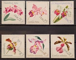 DDR 1968 Orchideen Blumen Satz 6 Werte komplett MNH **
