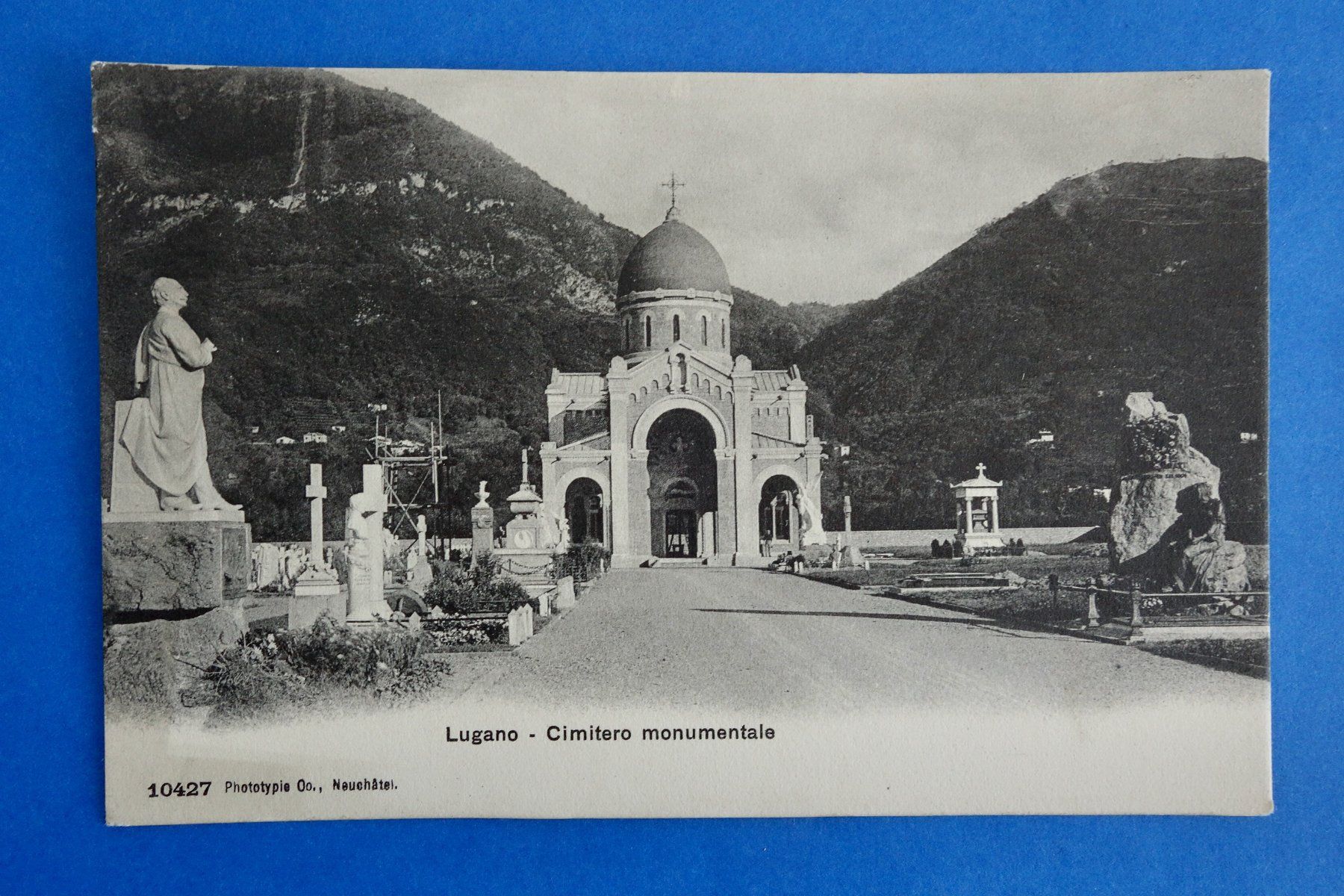 Cartoline postali: LUGANO - Cimitero monumentale - Friedhof - um 1910 – Usato da Ibach venduto da Ibanto