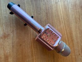 Lenco Bluetooth Karaoke Mikrofon mit Lautsprecher – Roségold